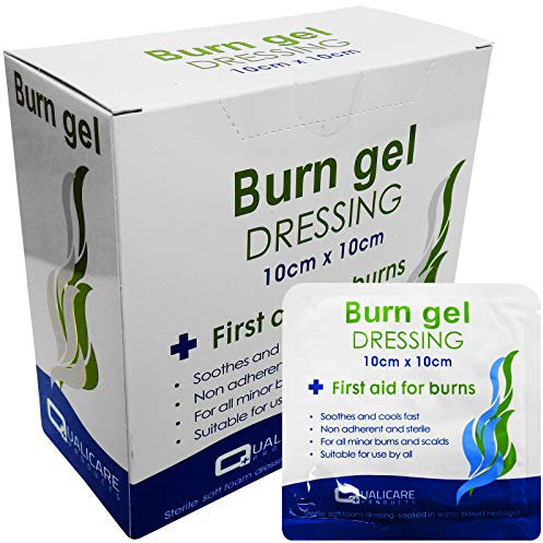 10 x Qualicare Wound Burns Scalds Medium Size 10cm x 10cm First Aid Dressings