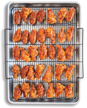 Nordic Ware Extra Large Oven Crisping Baking Tray, with Rack, Silver