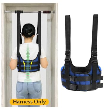 Ryggsträckare ryggrad dekompressionsbälte draganordning ryggrad ländrygg stretchare dekompressionssele enheter justeringsterapi skivmaskin ryggsmärtlindring bröstsele endast (M 37 ~ 102 cm)