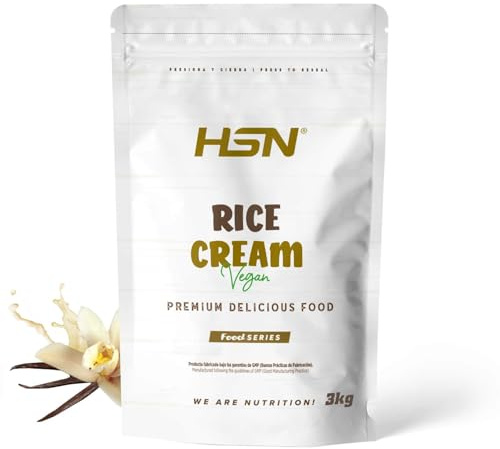 Crème de Riz de HSN | Rice Cream | Bouillie de Riz Sans Sucre | Texture Extra-Crémeuse et Douce | Non-OGM, Végétalien, Apte pour Coeliaques et aux Intolérants au Lactose | Vanille | 3 Kg