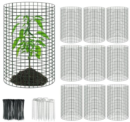 10Packs 24x12Plant Protectors from Animals,Plant Cages for Outdoor Plants
