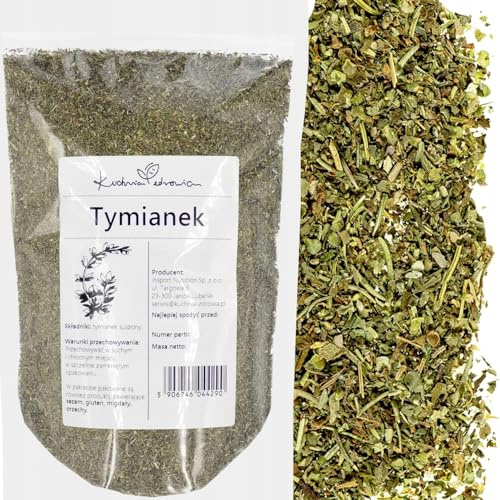 Kuchnia Zdrowia - Timo essiccato - Naturale - Aromatico - Senza additivi - Confezione a chiusura ermetica con cerniera - Doypack: (500g)