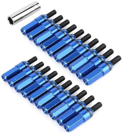 20 STÜCK Stahlkegel Konische Radschraubenbolzen Kegelsitzschrauben Radmutter Mit Kappenhülse M12 * 1,25 M12 * 1,5 Auto-Radschrauben Muttern Stehbolzen Radnabenmuttern(Color:color1,Size:M12x1.5)