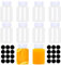 10 Pcs Mini Plastic Bottles with Labels Reusable Empty Bottles with Lids Small Ginger Bottles Refillable Juice Bottles Drink Containers for Juice Beverage Milk Coffee Water Candy Chocolate (150ml)