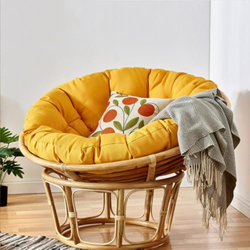L,40cm,Papasan Cojín para Sillón Colgante Grande Redondo Cojín para Muebles De Jardín Grueso Y Lleno Cojín De Sillón Impermeable Cojín para Sillón De Papasán para Interior Exterior