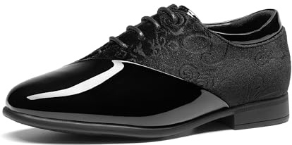 Bruno Marc Kids' School Lace Up Shoes,Black,12 Little Kid
