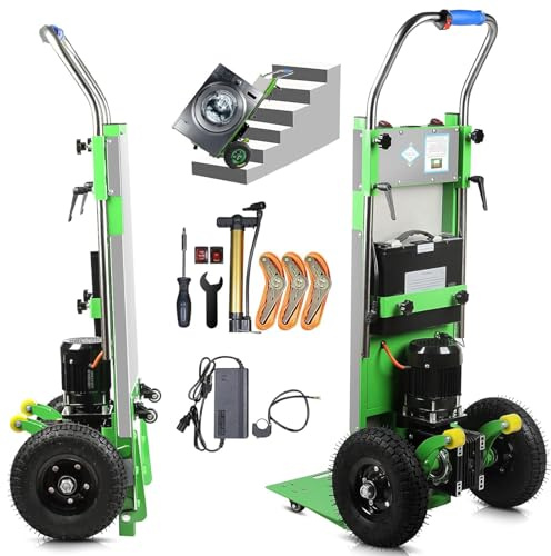 Carretilla Electrica Sube Escaleras, Carretilla Eléctrica para Subir Escaleras con Carga De 400 Kg De 1200 W Eléctrica Portátil Mover Muebles Equipos Pesados Materiales