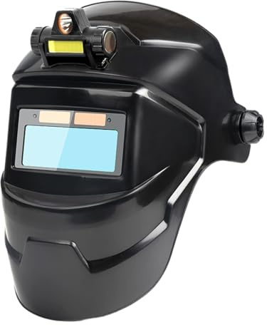 Casco da saldatura - Protezione saldatore con luce,Casco saldatura termoresistente autooscurante - per edilizia, industria, officina domestica e sicurezza uomo