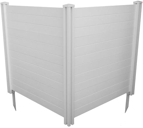 Enclo Premium White Vinyl Privacy Screen, DIY No Dig Kit