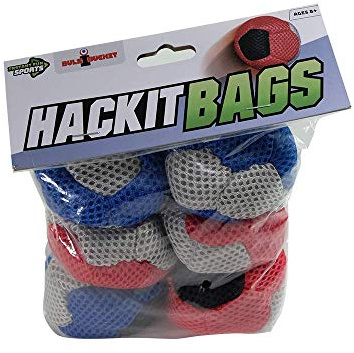 BULZiBUCKET Hacky Sacks 6 Pk. Hand Woven Hacky Sacks Next Generation Cornhole Game, Also Used for Hand Juggling, & Foot volley's.