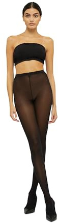 Wolford Women's Velvet de Luxe 50 Lined 50 DEN Tights, Black, Large (Manufacturer Size: L)