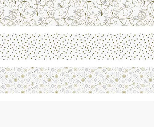 Heyda 204875538 Faltstreifen-Set für Fröbelsterne 1 x 30 cm & 1, 5 x 45 cm, 4 Motive Sortiert in zwei verschiedenen Größen, Weiß