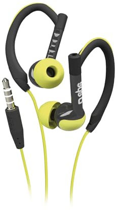 SBS Auriculares TESPORTINEARK Blanco Negro Jack 3,5MM Boton DESCOLGAR Gancho Ore