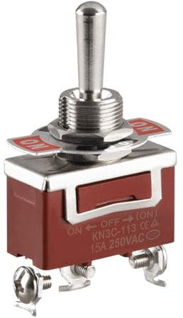 Heschen en métal Interrupteur à bascule Spdt on/off/(On) momentané latérale 3 position 15 A 250 VAC