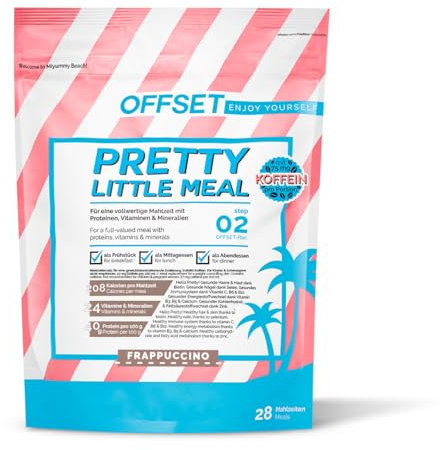 OFFSET Nutrition Abnehm Shake Frappuccino [nur 208 KCAL pro Shake] - 28 Portionen | Mahlzeitersatz | Diät Shake mit 24 Vitaminen & Mineralien | Glutenfreie Trinkmahlzeit