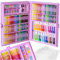 ISO TRADE Komplettes Malset im Koffer für Kinder 168 Einzelteile Mal- und Zeichenzubehör für Anfänger und Profis - Inklusive Buntstiften, Markern, Kerzenkreiden, Aquarellfarben 9174