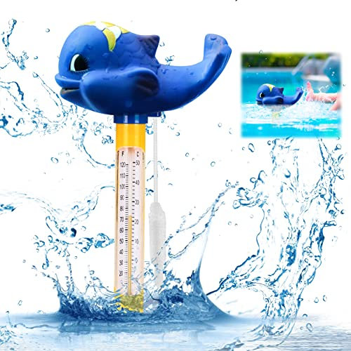 Termometro Galleggiante per Piscina, Termometro Piscina Floating Termometro Con Stringa Swimming Pool Thermometer, Per Piscina, Vasche per Pesci, Spa acquari, Stagni (C)