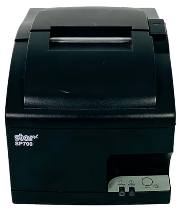 Tekswamp Star SP700 SP742 Dot Matrix POS Receipt Printer Ethernet Black, Bundle with Power Cord