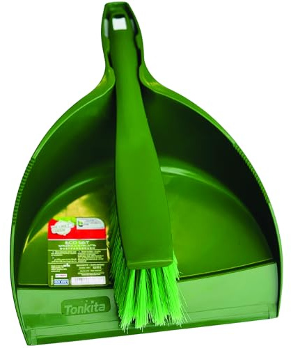 HOMESmith Made in Italy Dustpan & Brush Set, Green | Made in Italy