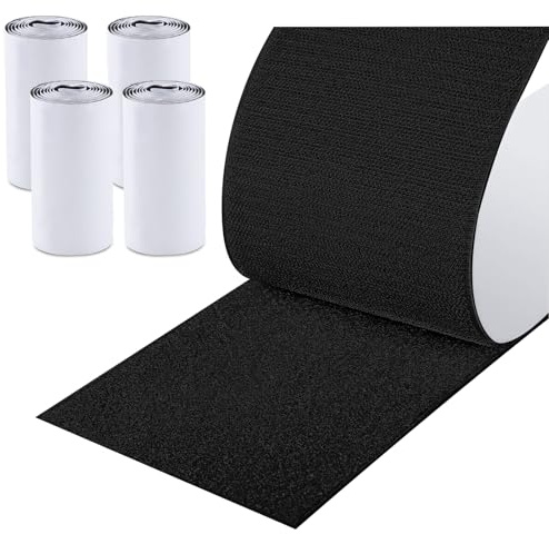 Klettband Selbstklebend Extra Stark, 11cm x 2M Klettverschluss Selbstklebend Extra Breit, Doppelseitiges Klettband zum Nähen Klettverschluss Band für Sofa, DIY Handwerk, Startseite und Büro