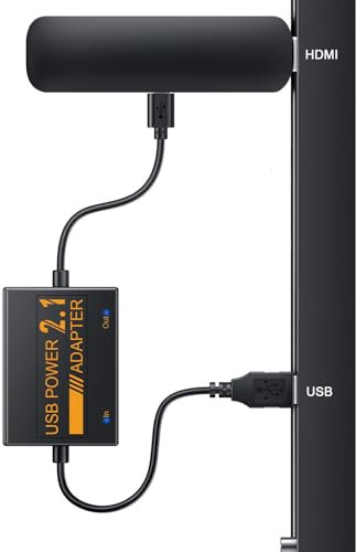 USB Power Cable Adapter for Fire TV Stick, Powers Streaming TV Sticks Directly from TV's USB Port, 5V/2.1A for FireStick 4K/4K Max, Eliminates AC Adapter Dependency and Declutters Wires