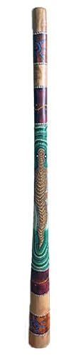 Large 130cm didgeridoo music instrument solid wood gecko design