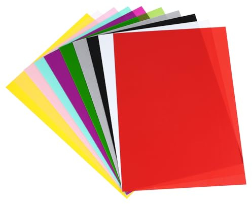 sourcing map 10 Pcs Shrink Plastic Sheets, 8x12 Inch Shrink Films Paper Heat Shrink Art Paper for Making Earrings, Necklace, Keychains DIY Crafts Project, 10 Colors