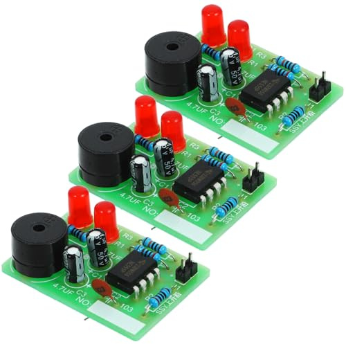 HOMOCONO Kit Fer à Souder DIY Électronique Vert 3 Sets, Exercices de Soudure Pratiques sur Carte Rf4, Assemblage Facile pour Apprentissage et Loisirs