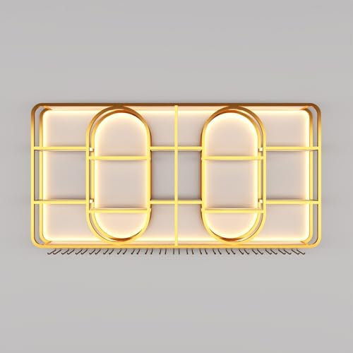 FDTMGW Porta di vino in metallo nero moderno con luce a LED per ripiani di vetro a parete compresi gli scaffali a parete per bar per la casa (47,2 * 7,9 * 39,4 pollici)