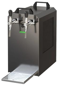 Système de tirage à bière sous comptoir Stream 80K complet, coffre réfrigéré refroidisseur en ligne 2 lignes 90 l/h, têtes Köpi et panier, bouteille CO2 2 kg, keg type D, keg 2 type S