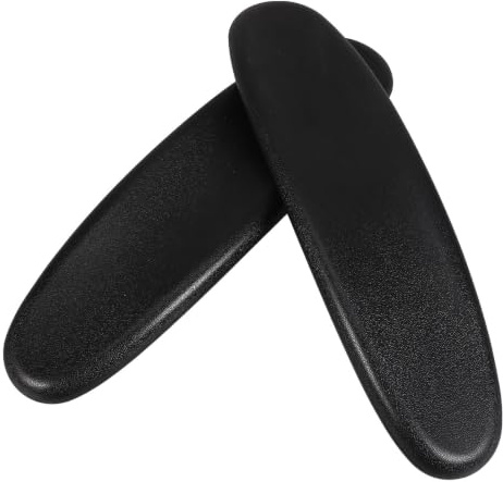 Abaodam 2 Pièces Repose-Bras Confortable Ergonomique et Résistant à l'usure pour Chaise de Gaming Bureau Noir en Acier Inoxydable et Plastique pour Usage Bureau à Domicile
