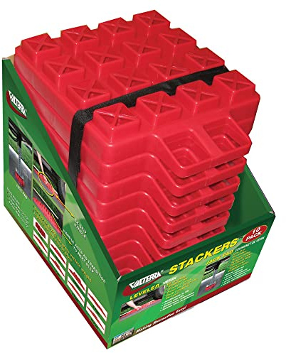Valterra A10-0918 Stackers Multi-Use RV Leveling Pads (Pack of 10) , Red