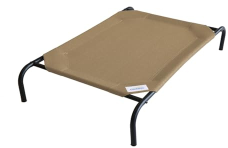 Coolaroo Original Elevated Dog Bed - Breathable Off-The-Ground Pet Bed with Cooling Fabric, Joint Relief & Moisture-Resistant Fabric, 100% Recyclable, Easy Clean, Nutmeg, Large