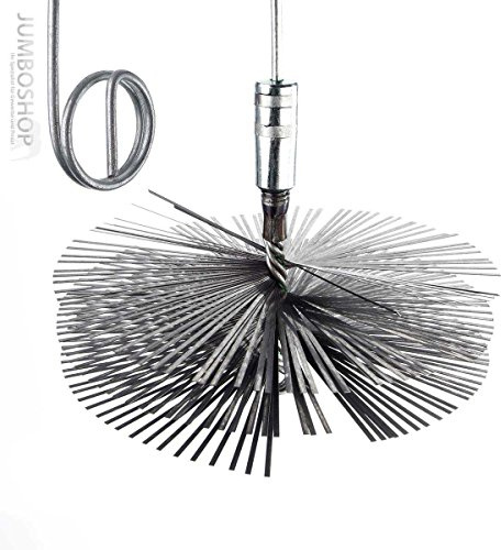 Cepillo deshollinador para chimenea de acero flexible y barra flexible, M12, escoba, escobilla de hollín, deshollinador, limpieza de chimenea de piedra