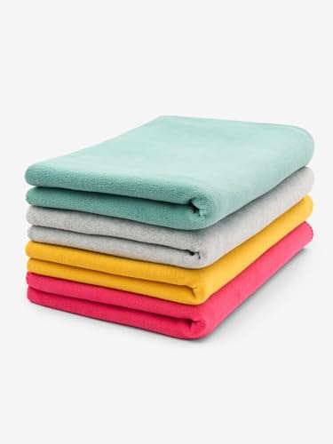 Yogamatters Fleece Yoga Blanket, 200cm x 145cm | Perfect for Restorative Yoga and Meditation (Ocean Green)