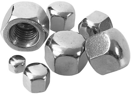 Hutmuttern Sechskant Schraubenmuttern Kappenmuttern niedrige Form DIN 917 M3 M4 M5 M6 M8 M10 M12 M14 M16 Edelstahl A2 // EHK