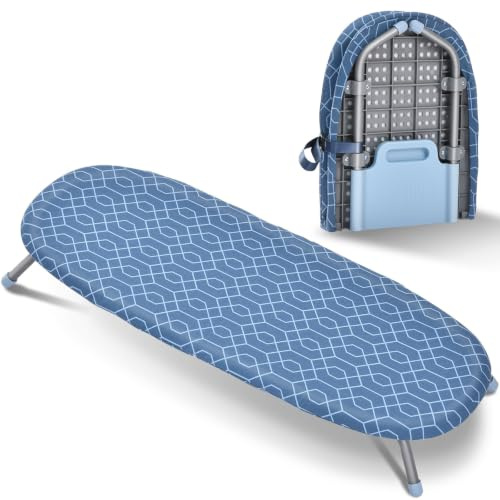 APEXCHASER Small Ironing Board Tabletop, Foldable mini Table top Iron Board