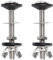 ALEOHALTER 2pcs Stainless Steel Bolt Through Kit Practical Toilet Tank Screws for Connecting The Toilet Cistern To Pan,Include Bolts, Washers And Wing Nuts(size:2pcs)