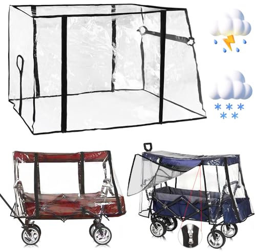 Cubierta para lluvia universal,Funda DE Lluvia Transparente para,uso para plastico lluvia silla paseo universal,carro playa niños, accesorios para protección de lluvia,Verdack für Bollerwagen Regen
