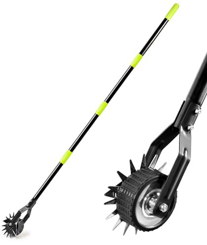 Klarg Bordeadora de césped para acera, bordeadora giratoria de Rueda, bordeadora Manual de césped, Mango Largo de 66.9 Pulgadas, Bordes Ajustables para paisajismo, jardín, Patio