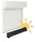 Kit Volet Roulant Solaire Autonome Ajustable en Aluminium h120 x l120 cm- Montage Facile , Pour Fenêtre