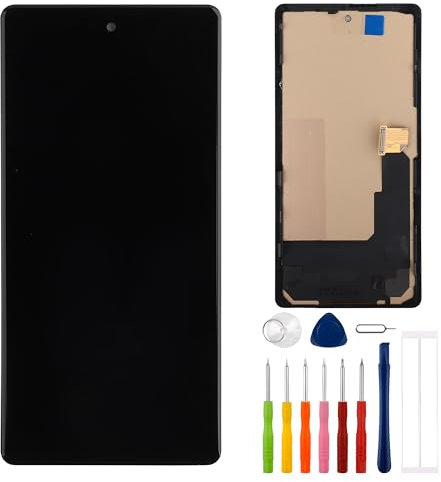 E-YIIVIIL Neuer Ersatz TFT Display [Unterstützt Keine Fingerabdruckerkennung] Kompatibel mit Google Pixel 6A GX7AS GB62Z 6.1 LCD Display Touch Screen Assembly with Tools（Kein Rahmen）
