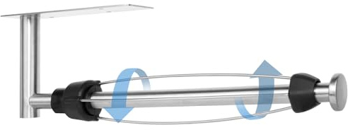 AiQInu Porte Sopalin, Support de Papier Porte-Rouleau à Une Main avec Effet d'amortissement, pour Cuisine, Salle de Bain, Placards, Vertical ou Horizontal, sous Le Mur/Armoire