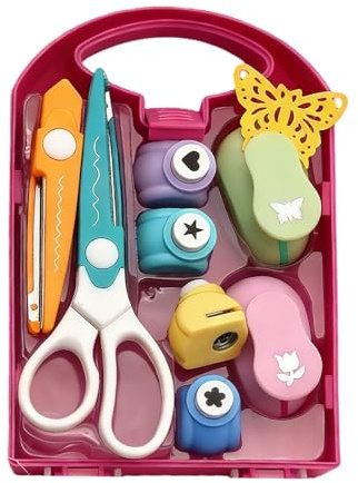 Kexpery Pappersformade perforatorleksaker för barn tonåringar och vuxna kreativt fritidsset för scrapbooking och kort