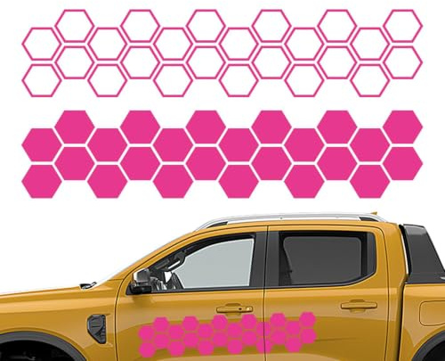 Bil Honeycomb Bildekal, Honeycomb Bil Stickers Bildekor vattentäta | Bildekaler Hexagonalt mönster, självhäftande, avtagbar, UV, bubbelfri film, fordonsfilm, sedan lastbil S