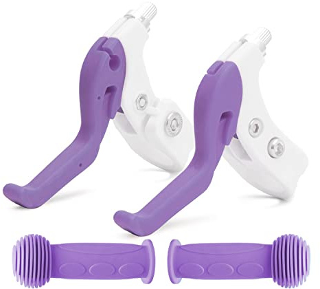 TOPCABIN 1 Pair Children Bicycle Brake Lever Handlebar Brakes Child Bike Brake Lever for Children Bike (Purple)