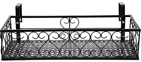 HEMOTON Balkon Blumentopf Halter Geländer Regal Schwimm Regale Blumentopf Stehen Rack Deck Anlage Halterung Blumentopf Geländer Körbe Wand Lagerung Regale für Garten Indoor Outdoor Bad