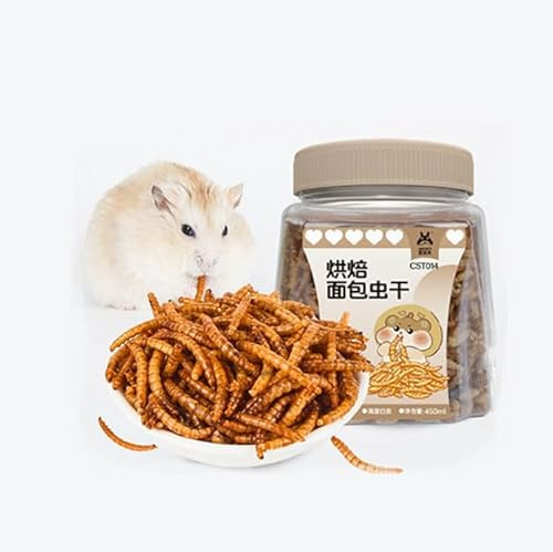 JONSANTYGFRY Cibo per Criceti Ricci, cincillà, lucertole, Rane, Uccelli, Ricci, Snack nutriente, ad Alto Contenuto proteico, Verme del Pane Cotto