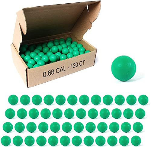 Dsoar Gummiball Paintball .68 Caliber Wiederverwendbare Soft Paintballs Für das Training Üben Sie Paintballs, 120 PCS, Grün