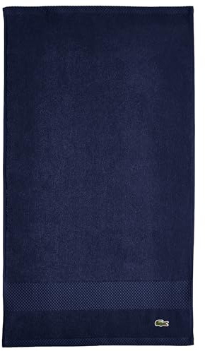 Lacoste Heritage Supima Cotton Hand Towel, Navy, 16 x 30